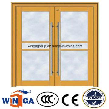 Pushed Security Metal Steel Glass Door for Shop Using (W-GD-30)